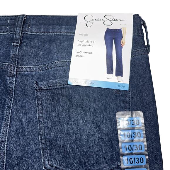 Jessica Simpson Jeans Womens 10/30 Dark Wash Boot Cut Mid-Rise Stretch JJSB15397 - Picture 1 of 16
